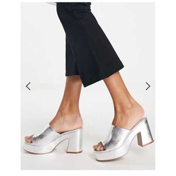 NWOT ASOS mid harmony platform mules size 7 - Picture 1 of 8